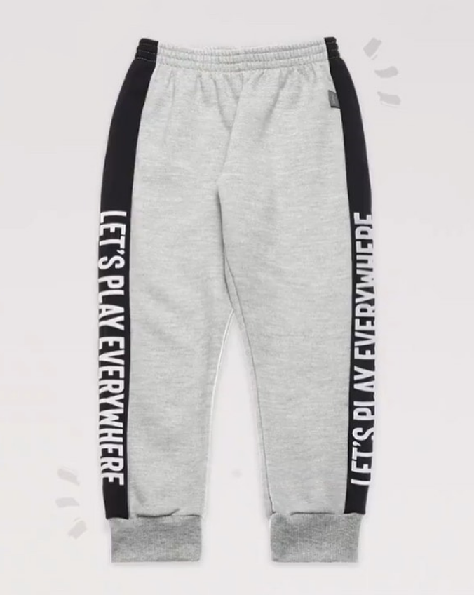 CALÇA MOLETOM BRANCA COM LISTRAS